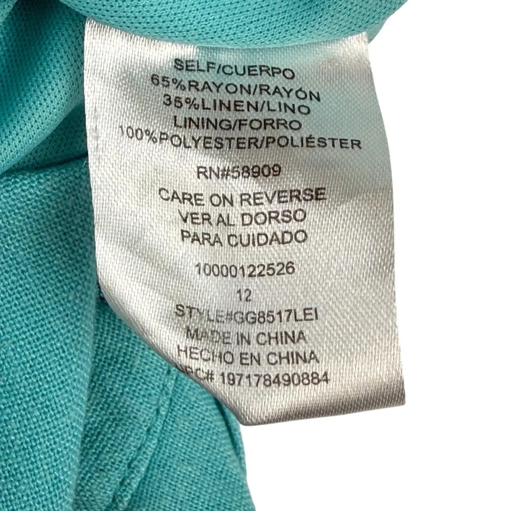 GB Girls Sleeveless Fit and Flare Teal Boho Midi Dress size 12 - Picture 10 of 10